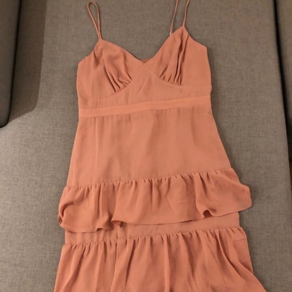 NWT J.Crew Seashell Pink ruffled mini dress - Picture 5 of 5